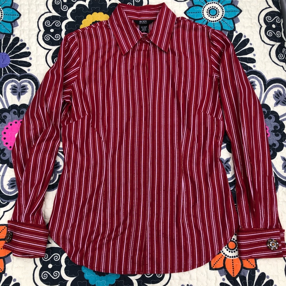 💙2/$20 button down with jeweled cuff links